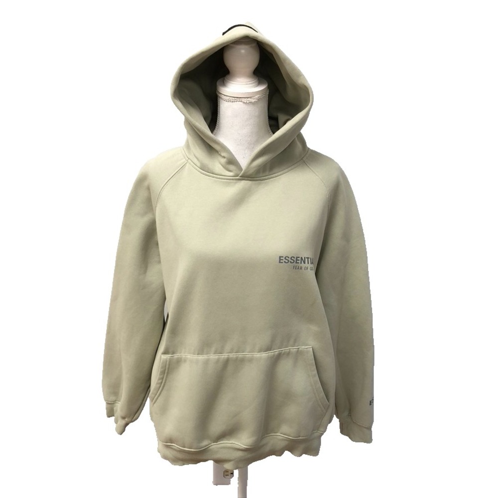 Essentials Fear Of God Hoodie Sweatshirt Unisex Medium Green Graphic Streetwear